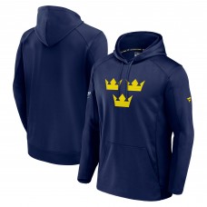 Толстовка на флисе Sweden Fanatics 2025 4 Nations Face-Off Authentic Pro Fleece - Athletic Navy