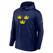 Толстовка на флисе Sweden Fanatics 2025 4 Nations Face-Off Authentic Pro Fleece - Athletic Navy