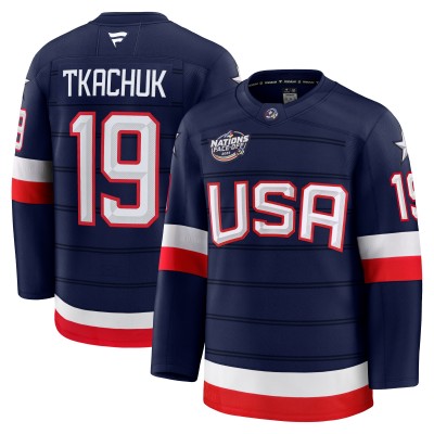 Джерси Matthew Tkachuk USA Fanatics 2025 4 Nations Face-Off Premium - Navy