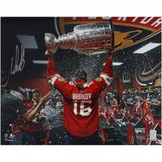 Aleksander Barkov Florida Panthers Autographed Fanatics Authentic 2024 Stanley Cup Champions 16 x 20 Locker Room Raising Cup Photograph