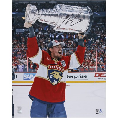 Nick Cousins Florida Panthers Autographed Fanatics Authentic 2024 Stanley Cup Champions 16 x 20 Raising Cup Photograph