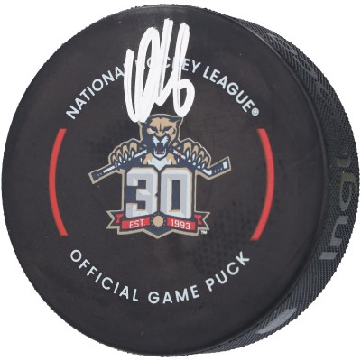 Шайба Aleksander Barkov Florida Panthers Autographed Fanatics Authentic Official Game