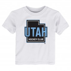 Toddler Utah Hockey Club White Tertiary Logo T-Shirt