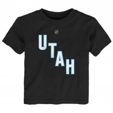 Toddler Utah Hockey Club Clayton Keller Black Name & Number T-Shirt