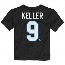 Toddler Utah Hockey Club Clayton Keller Black Name & Number T-Shirt
