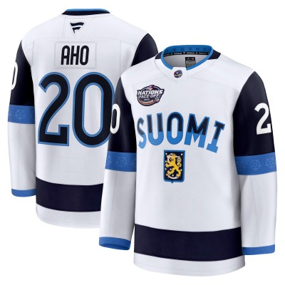 Джерси Sebastian Aho Finland Fanatics 2025 4 Nations Face-Off Premium - White