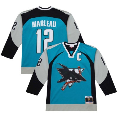 San Jose Sharks Patrick Marleau Teal 2003-04 Power Play Jersey