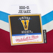 Colorado Avalanche Joe Sakic White 2000-01 Power Play Jersey