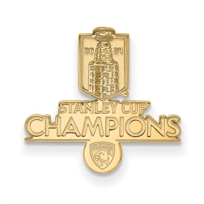 Florida Panthers LogoArt 2024 Stanley Cup Champions Gold Plated Tie Tac