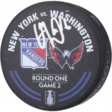 Шайба Vincent Trocheck New York Rangers Autographed Fanatics Authentic Practice-Used Warm-Upfrom 2024 Stanley Cup Playoffs First Round Game 2 vs. Washington Capitals