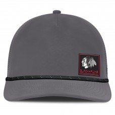 Бейсболка Chicago Blackhawks Fanatics Gray Captain Rope