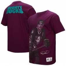 Футболка Anaheim Ducks Teemu Selanne Mitchell & Ness Purple Ultimate Player Vintage Logo