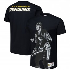 Футболка Pittsburgh Penguins Mario Lemieux Mitchell & Ness Black NHL Ultimate Player Vintage Logo