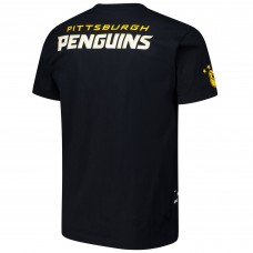 Футболка Pittsburgh Penguins Mario Lemieux Mitchell & Ness Black NHL Ultimate Player Vintage Logo