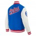 New York Rangers Pro Standard Script Tail Wool Full-Zip Varity Jacket - Royal