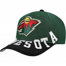 Бейсболка Minnesota Wild Mitchell & Ness Green/Black Underarch Two-Tone Pro Crown