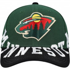 Бейсболка Minnesota Wild Mitchell & Ness Green/Black Underarch Two-Tone Pro Crown