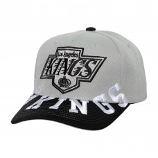 Los Angeles Kings Mitchell & Ness Gray/Black Underarch Two-Tone Pro Crown Snapback Hat