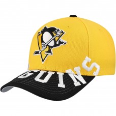 Бейсболка Pittsburgh Penguins Mitchell & Ness Gold/Black Underarch Two-Tone Pro Crown