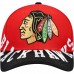 Бейсболка Chicago Blackhawks Mitchell & Ness Red/Black Underarch Two-Tone Pro Crown