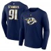 Футболка с длинным рукавом Steven Stamkos Nashville Predators Fanatics Authentic Stack Name & Number - Navy