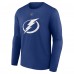 Футболка Jake Guentzel Tampa Bay Lightning Fanatics Authentic Stack Name & Number Long Sleeve - Blue