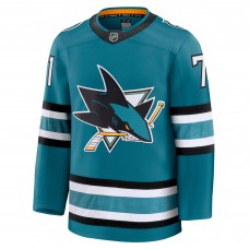 Джерси San Jose Sharks Macklin Celebrini Fanatics Teal Home Premium