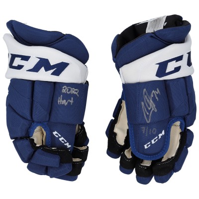 Краги Auston Matthews Toronto Maple Leafs Autographed Fanatics Authentic Blue CCM Game Model with 2022 Hart Inscription - Limited Edition of 10