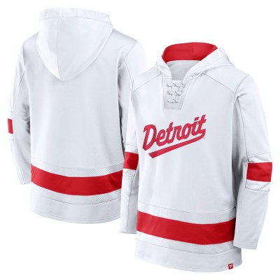 Толстовка Detroit Red Wings Fanatics 2025 NHL Stadium Series Inside Line Fleece - White/Athletic Red