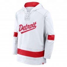 Толстовка Detroit Red Wings Fanatics 2025 NHL Stadium Series Inside Line Fleece - White/Athletic Red