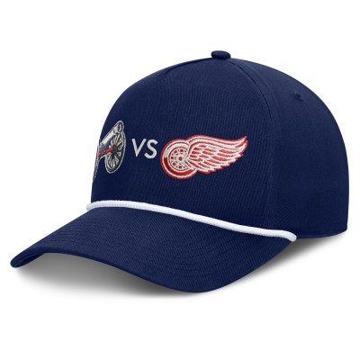 Бейсболка Columbus Blue Jackets vs. Detroit Red Wings Fanatics 2025 NHL Stadium Series Matchup A-Frame - Navy