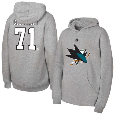 Толстовка Macklin Celebrini San Jose Sharks Youth Player Name & Number - Grey