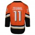 Игровая джерси Youth Anaheim Ducks Trevor Zegras Orange Premier Player