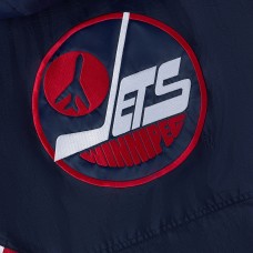 Winnipeg Jets OVO x Starter Navy Half-Zip Hooded Jacket