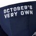 Winnipeg Jets OVO x Starter Navy Half-Zip Hooded Jacket
