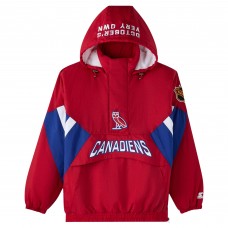 Montreal Canadiens OVO x Starter Red Half-Zip Hooded Jacket