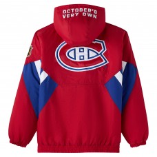 Montreal Canadiens OVO x Starter Red Half-Zip Hooded Jacket