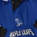 Toronto Maple Leafs OVO x Starter Blue Half-Zip Hooded Jacket