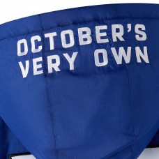 Toronto Maple Leafs OVO x Starter Blue Half-Zip Hooded Jacket