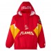 Calgary Flames OVO x Starter Red Half-Zip Hooded Jacket