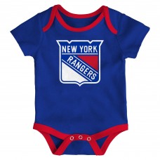 Малышам New York Rangers Loyal Buddies Three-Pack Bodysuit Set Малышам New York Rangers Loyal Buddies Three-Pack Bodysuit Set
