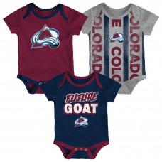 Малышам Colorado Avalanche Loyal Buddies Three-Pack Bodysuit Set