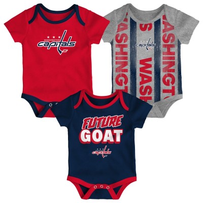 Малышам Washington Capitals Loyal Buddies Three-Pack Bodysuit Set