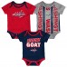 Малышам Washington Capitals Loyal Buddies Three-Pack Bodysuit Set