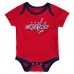 Малышам Washington Capitals Loyal Buddies Three-Pack Bodysuit Set