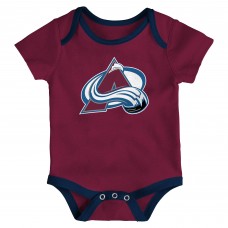 Newborn Colorado Avalanche Loyal Buddies Three-Pack Bodysuit Set