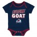 Newborn Colorado Avalanche Loyal Buddies Three-Pack Bodysuit Set