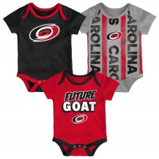 Newborn Carolina Hurricanes Loyal Buddies Three-Pack Bodysuit Set Newborn Carolina Hurricanes Loyal Buddies Three-Pack Bodysuit Set