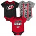 Newborn Carolina Hurricanes Loyal Buddies Three-Pack Bodysuit Set