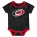 Newborn Carolina Hurricanes Loyal Buddies Three-Pack Bodysuit Set
